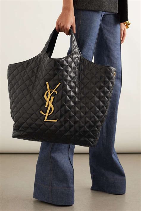 ysl perforated tote bag|ysl large quilted tote bag.